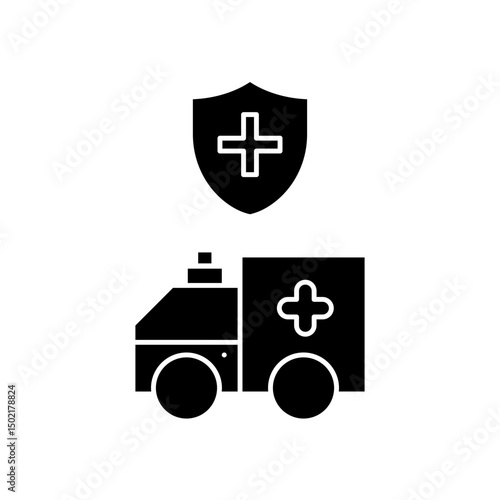 protected ambulance icon design
