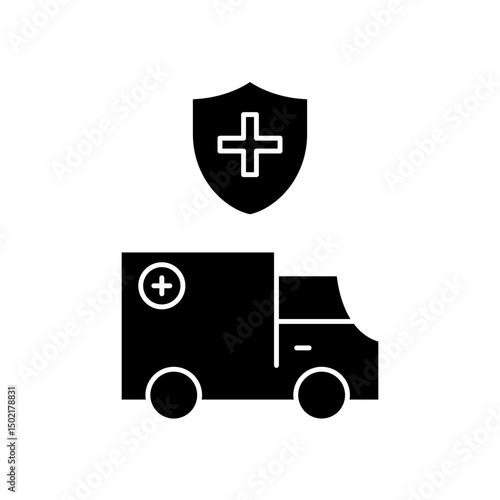 protected ambulance icon design