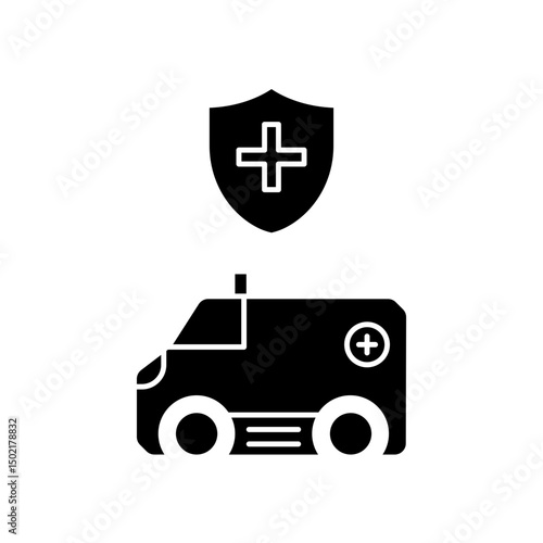 protected ambulance icon design