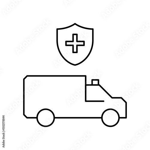 protected ambulance icon design