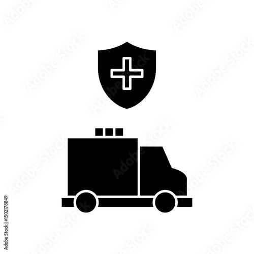 protected ambulance icon design