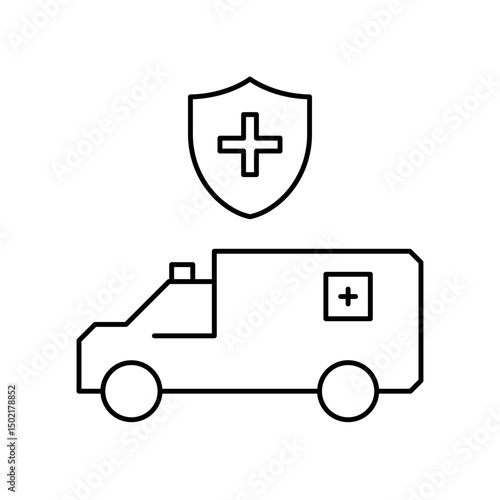 protected ambulance icon design