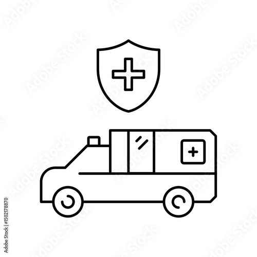 protected ambulance icon design