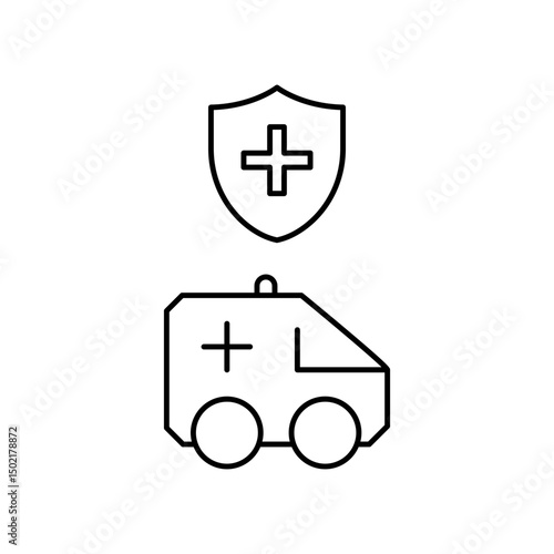 protected ambulance icon design