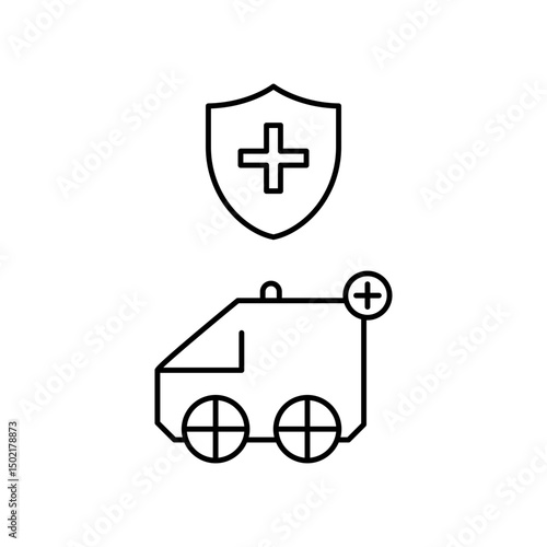 protected ambulance icon design