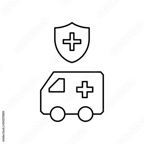 protected ambulance icon design