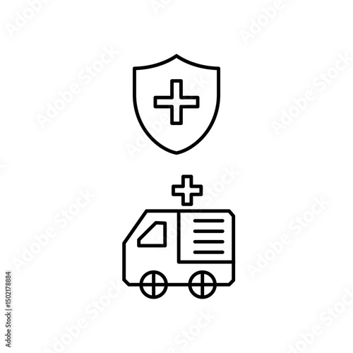 protected ambulance icon design