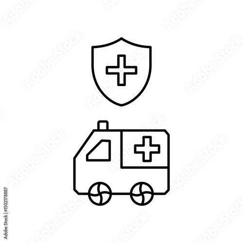 protected ambulance icon design