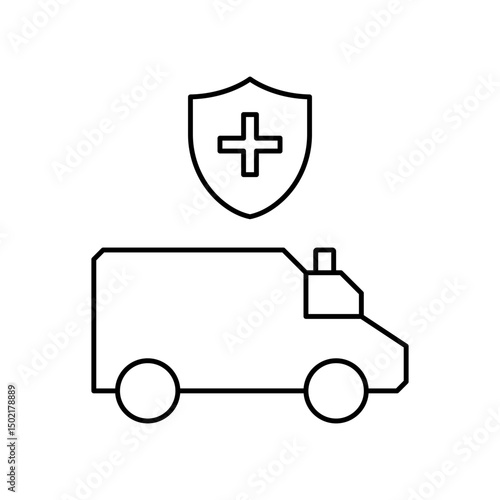protected ambulance icon design