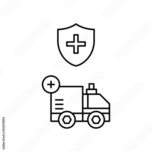 protected ambulance icon design