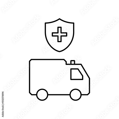 protected ambulance icon design