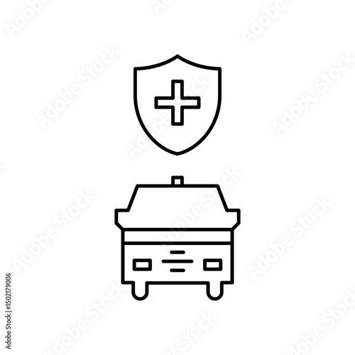 protected ambulance icon design