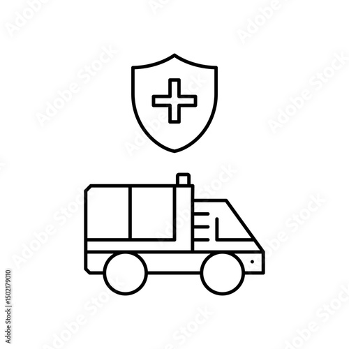 protected ambulance icon design