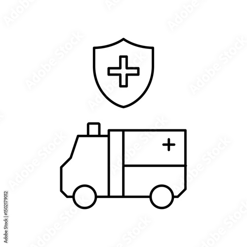 protected ambulance icon design