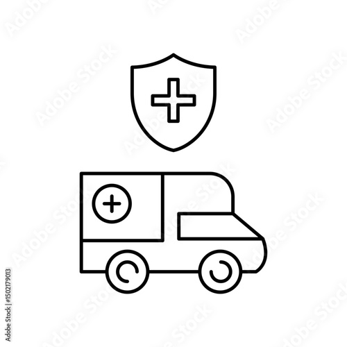 protected ambulance icon design