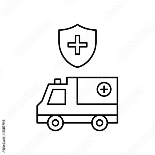 protected ambulance icon design