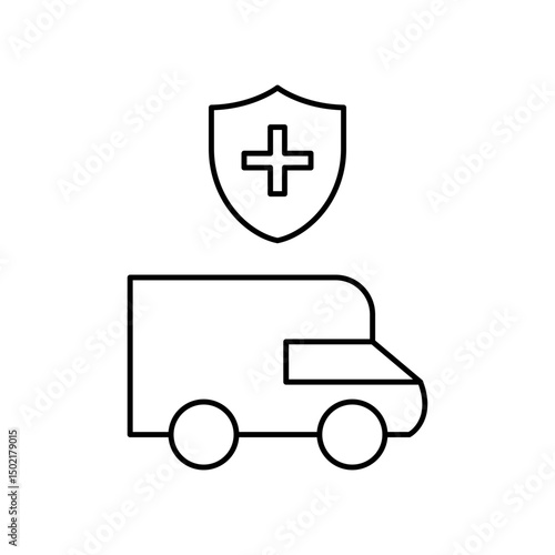 protected ambulance icon design