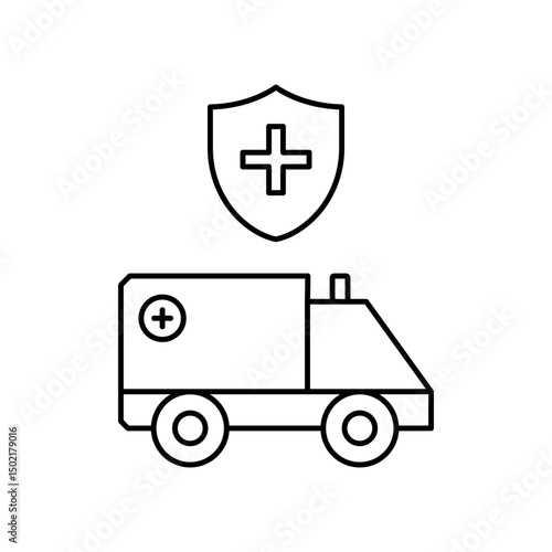 protected ambulance icon design