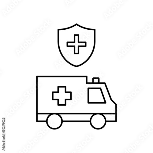 protected ambulance icon design