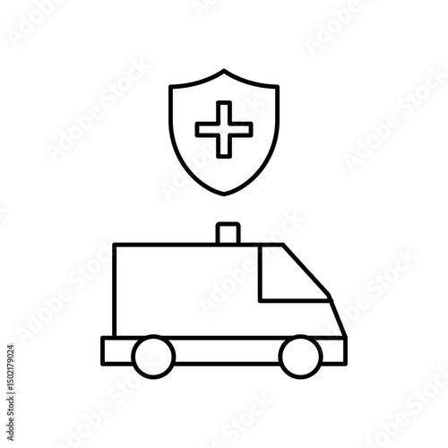 protected ambulance icon design