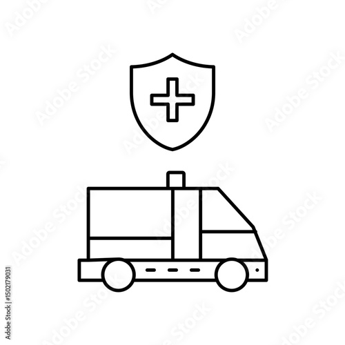 protected ambulance icon design