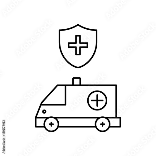 protected ambulance icon design