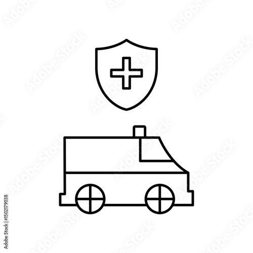 protected ambulance icon design