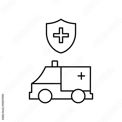 protected ambulance icon design