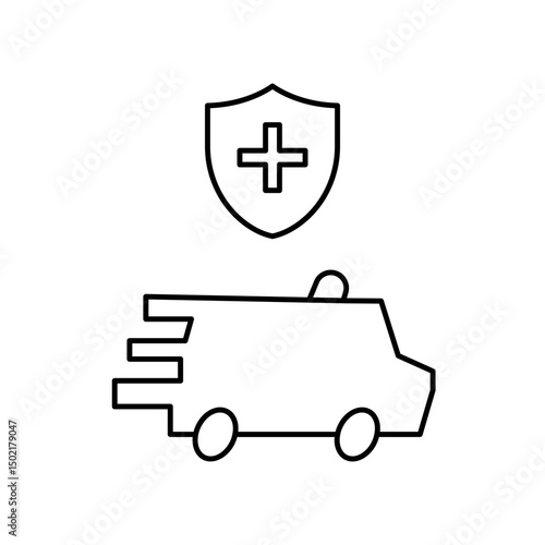 protected ambulance icon design