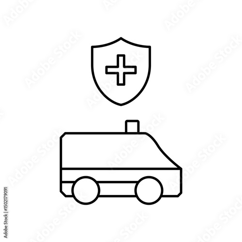 protected ambulance icon design