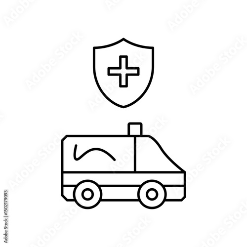 protected ambulance icon design