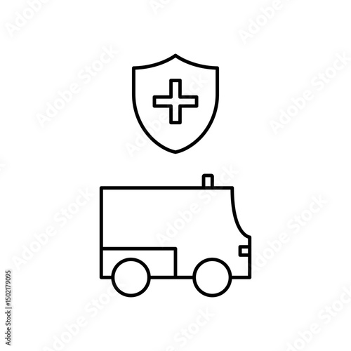 protected ambulance icon design