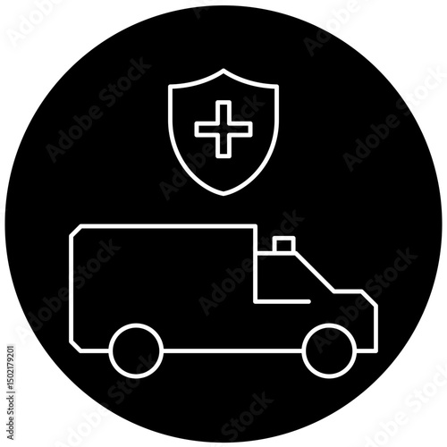 protected ambulance icon design