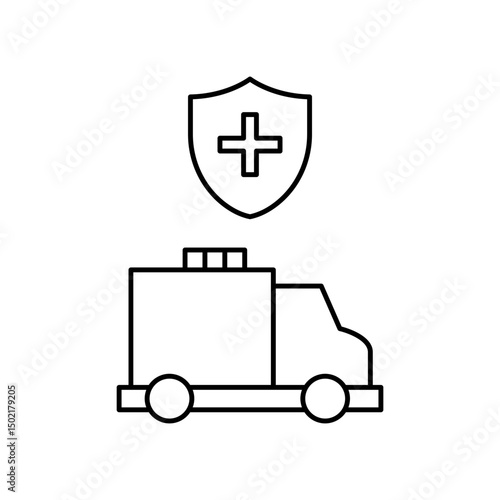 protected ambulance icon design