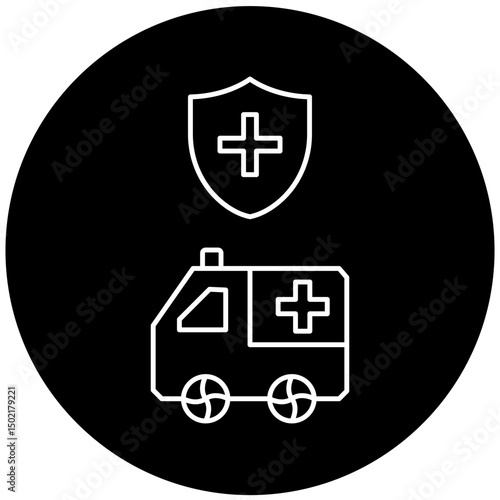 protected ambulance icon design