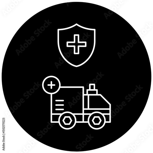 protected ambulance icon design