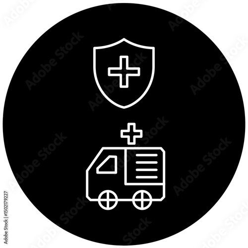protected ambulance icon design
