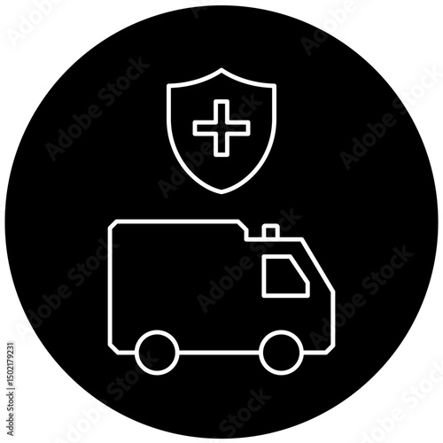 protected ambulance icon design