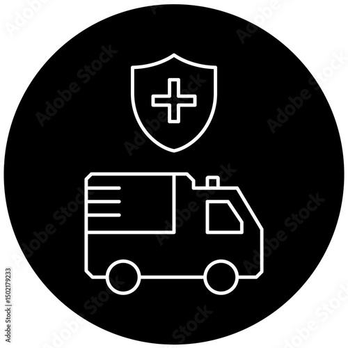 protected ambulance icon design