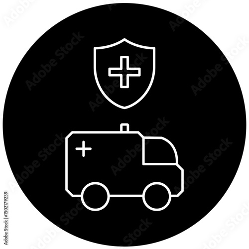 protected ambulance icon design