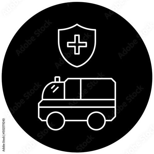 protected ambulance icon design