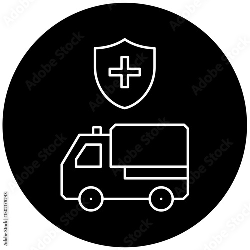 protected ambulance icon design