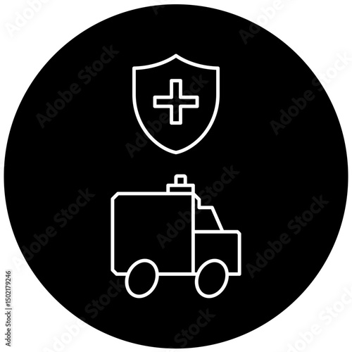 protected ambulance icon design