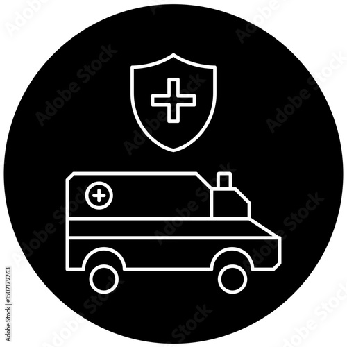 protected ambulance icon design