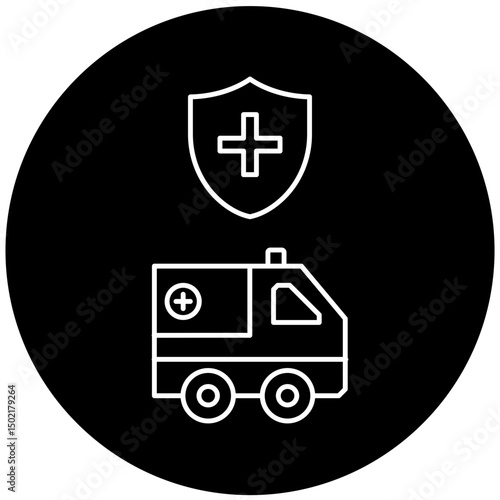 protected ambulance icon design