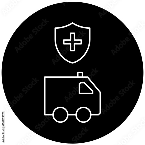 protected ambulance icon design