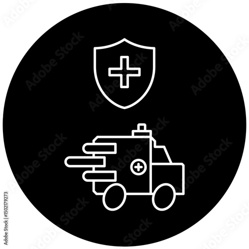 protected ambulance icon design