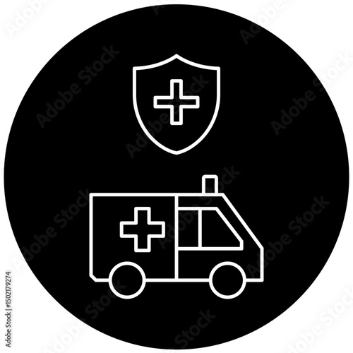 protected ambulance icon design