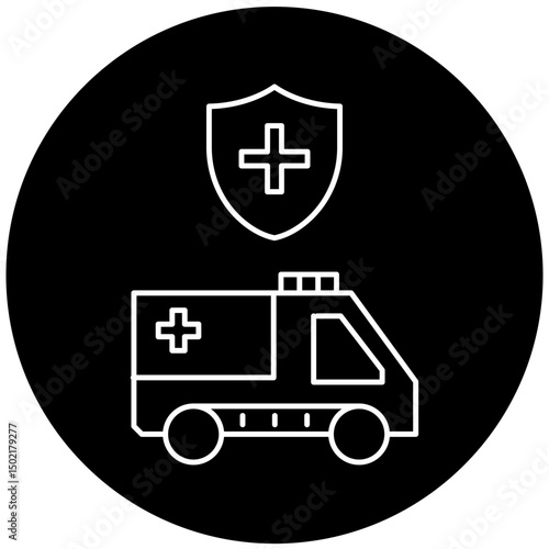 protected ambulance icon design