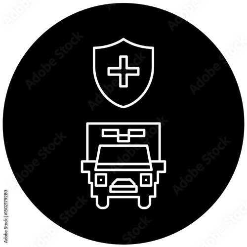 protected ambulance icon design